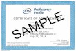 CERTIFICATE OF ACHIEVEMENT SAMPLE - ETS Home · description of this certificate and the degree of skill related to the level of certificate you attained. CERTIFICATE OF ACHIEVEMENT
