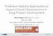 Predictive Stability Approaches to Assess Critical ... · Predictive Stability Approaches to Assess Critical Characteristics in Drug Product Development Brian Regler (Merck & Co.,