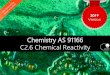 Chemistry AS 91166 C2.6 Chemical Reactivitygzscienceclassonline.weebly.com/uploads/1/1/3/6/... · A chemical reaction is a process that produces a chemical change to one or more substances