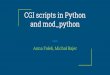 and mod python CGI scripts in Python - Urząd …math.uni.lodz.pl/~kowalcr/SLWP/Python3/CGI scripts in...user, invoking a cgi script, getting the server’s status, etc. mod_python