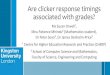 Are clicker response timings associated with grades? · Are clicker response timings associated with grades? Ms Suzan Orwell¹, Miss Patience Mhindu² (Mathematics student), Dr Peter