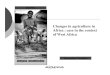 Changes in agriculture in Africa : case in the context of ... · ¡ Cultivation of food crops (cereal crops, cassava, yam, sweet ... considered as money spinners for most of the ECOWAS