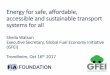 Energy for safe, affordable, accessible and sustainable transport systems … · 2017-12-01 · Energy for safe, affordable, accessible and sustainable transport systems for all Sheila