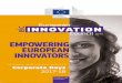 European eic INNOVATION - European Commission...Procter and Gamble’s Innovation Center in Brussels. The event was broken down into 15 presentation sessions, covering 10 topics ranging