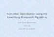 Numerical Optimization using the Levenberg-Marquardt Algorithm · Numerical Optimization using the Levenberg-Marquardt Algorithm Leif Zinn-Bjorkman EES-16 LA-UR-11-12010