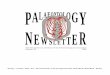 PALAEONTOLOGY NEW SL TE R · 2015-10-13 · PALAEONTOLOGY NEWSLETTER The Newsletter for members of the Palaeontological Association ... Environment Feedback in Mesozoic Carbonate