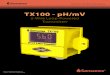TX100 - pH/MV Manual · TX100 - pH/mV 2-Wire Loop-Powered Transmitter Form: INSTRTX100-Rev G ©2011 Sensorex Corporation. Thank you for choosing the TX100 pH/mV transmitter. This