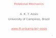 Relational Mechanics A. K. T. Assis University of Campinas ... assis/Relational-Mechanics-19-10-2019.pdf