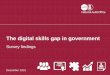 The digital skills gap in government - National Audit Office€¦ · Digital Skills Survey 2015, 5 Summary of survey findings Widespread acknowledgement of skills gap. Range of initiatives