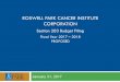ROSWELL PARK CANCER INSTITUTE CORPORATION · 2019-10-25 · Submit “Condensed Revenues, Expenditures & Changes in Current Net Assets” to ABO Posting of ... Strategic Recruiting
