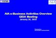 AIA e-Business Activities Overview GEIA Meetingxml.coverpages.org/UDEF-AIA-Ebusiness200201.pdf · - AIA Executive Action Report 6-2001 DTD 23 March 2001. e-Business Steering Group