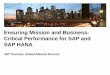 Ensuring Mission and Business- Critical …...Ensuring Mission and Business-Critical Performance for SAP and SAP HANA Jeff Thurston, Global Alliance Director Application performance