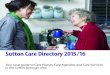 Sutton Care Directory 2 015/16 · Sutton Care Directory 2 015/16 Your local guide to Care Homes, Care Agencies and Care Services ... stay in the comfort of your own home. Bespoke