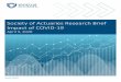 Society of Actuaries Research Brief: Impact of COVID-19 ... · Sources: Johns Hopkins University for confirmed cases; United Nations, World Bank and World Atlas for population. Within