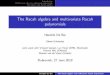 The Racah algebra and multivariate Racah polynomialscongress/Dubrovnik19/slides-LG/de-… · The Racah algebra and multivariate Racah polynomials Hendrik De Bie Ghent University joint