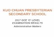 KUO CHUAN PRESBYTERIAN SECONDARY SCHOOL€¦ · Name of JC/Institution Date Time 1. ANDERSON JUNIOR COLLEGE 13th Jan 1530H to 2030H 2. CATHOLIC JUNIOR COLLEGE* 13th Jan 1000H to 1600H