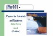 Phy101 - WordPress.com · and Engineers Author: Serway Jewett (6th edition ) Chapter ( 1) Introduction First Lecture. Introduction The basic laws of physics involve such physical
