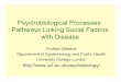 Psychobiological Processes: Pathways Linking Social ... · Psychobiology and Happiness Aims • To assess associations between happiness and psychobiological responses relevant to