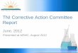 TNI Corrective Action Committee Report - NELAC implementing appropriate corrective actions and actions