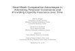 Small Bank Comparative Advantages in Alleviating Financial .../media/files/...Question 1: Approach Do small banks (still) have comparative advantages over large banks in alleviating