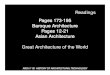Readings Pages 173-195 Baroque Architecture Pages 12-21 ......Baroque Architecture Pages 12-21 Asian Architecture Great Architecture of the World ... Chapter 4, Pages 87 - 109, A World