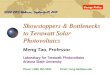 Showstoppers & Bottlenecks to Terawatt Solar Photovoltaics · 2015-11-07 · Showstoppers & Bottlenecks to Terawatt Solar Photovoltaics Meng Tao, Professor Laboratory for Terawatt