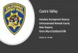 Castro Valley€¦ · • California Highway Patrol Castro Valley will maintain an open line of communication with ACSO • California Highway Patrol Castro Valley will conduct spot