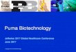 Puma Biotechnology - Jefferies · 0 12 24 36 48 60 Months after randomization Neratinib Placebo HR (95% CI): 0.95 (0.66-1.35) Two-sided P=0.762 604 559 541 520 464 407 400 391 384
