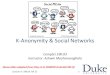 K-Anonymity & Social Networks - Duke University · K-Anonymity & Social Networks CompSci 590.03 Instructor: Ashwin Machanavajjhala Lecture 4 : 590.03 Fall 12 1 (Some slides adapted