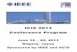ICIS 2013 Conference Program - e-Activity · IEEE/ACIS ICIS 2013 Technical Program Sunday, June 16, 2013 13:30 – 16:30 Registration Foyer 13:30 – 16:00 Welcome Coffee Foyer