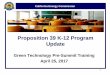 Proposition 39 K-12 Program Update - Green Technology · California Energy Commission Proposition 39 K-12 Program Update Green Technology Pre-Summit Training April 25, 2017 . 1