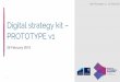 Digital strategy kit – PROTOTYPE v1 · develop the skeleton of a national strategy on digital technologies and inclusive growth. This should lead to a strategy primer that is both