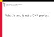 What is and is not a DNP project...• Projects are no longer called a “capstone project” or “scholarly project” • Now referred to as DNP Projects UMSON DNP Project Courses