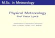 M.Sc. in Meteorology Physical Meteorology · The Planetary Boundary Layer The Planetary Boundary Layer (PBL) plays a fundamental role in the whole atmosphere-earth system. It is through