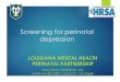 LOUISIANA MENTAL HEALTH PERINATAL PARTNERSHIP - …In medicine, we screen for disorders that are ... Louisiana Mental Health Perinatal Partnership perinatalpsych@tulane.edu 504-988-9171