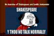 An Overview of Shakespeare and Iambic Pentameter...Understanding Shakespeare’s Language: Poetry Terms Meter: basic rhythmic structure of a verse or lines in verse Feet: smallest