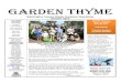 Garden ThymE - uaex.edu Oct 2013.pdf · Garden ThymE Gardener will speak and Growing the Next Generation ... about a brother and sister hummingbird pair with life lessons to share
