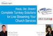 Ready, Set, Stream! Complete Turnkey Solutions for Live ... · Ready, Set, Stream! Complete Turnkey Solutions for Live Streaming Your Church Services Michael Smith Churchstreaming.tv