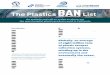The Plastics BAN List - cleanproduction.org · year 2050 there will be more plastic—by weight—than fish in the ocean.v Plastic acts as a toxic conveyor belt, sponging pollutants