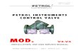 Sheet n 1 of 19 Doc. n CV/01/E - Petrol Instruments S.r.l ...€¦ · Sheet n ° 7 of 19 Doc. n ° CV/01/E 2.1 Warnings Before carrying out any operations, follow the safety norms