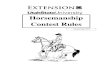 Horsemanship Contest Rules - USU · project horse, but additional horses may be used for breeding, the two handed training classes, English competition, colt training, trail riding,