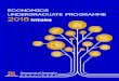 Economics Undergraduate Programme 2018 intake · Internship Sharing ark P June Final y ear student Internship at UBS and BarclaysSeoul, Korea. The team advisor, Prof. Yifan Zhang,