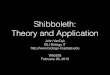 Shibboleth: Theory and Application...1998 • XML euphoria, SGML popularity withering • SGML Open becomes Organization for the Advancement of Structured Information Standards (OASIS)