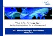 The LGL Group, Inc. Annual Meeting - LGL Presentation.pdfInvest organically into core business Engineering investments to leverage opportunities with existing customers and maximize
