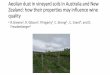 Aeolian dust in vineyard soils in Australia and New ... · and soils. There is an increasing interest in understanding the overall role of soil properties in determining the quality