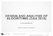 DESIGN AND ANALYSIS OF ALGORITHMS (DAA 2018) · RECAP: PROVING NP-COMPLETENESS Design and Analysis of Algorithms 2018 week 6 11/10/2018 26 Prove NP-completeness of L by reduction