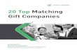 20 Top Matching Gift Companies - WordPress.com · 2018-08-31 · Highlight: GE created the model for corporate employee matching gift programs. Soros Fund Management offers the most