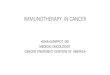 IMMUNOTHERAPY IN CANCER Immunotherapy â€¢Chemotherapy- Is a type of cancer treatment which uses drug