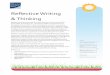 Reflective Writing & Thinking - University of Toronto ... · Reflective writing can assist in improving analytical skills because it required an expression of thought, and more significantly,