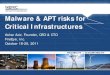 Malware & APT risks for Critical Infrastructures Infrastructure...Malware & APT risks for Critical Infrastructures. Ashar Aziz, Founder, CEO & CTO . FireEye, Inc. October 18-20, 2011